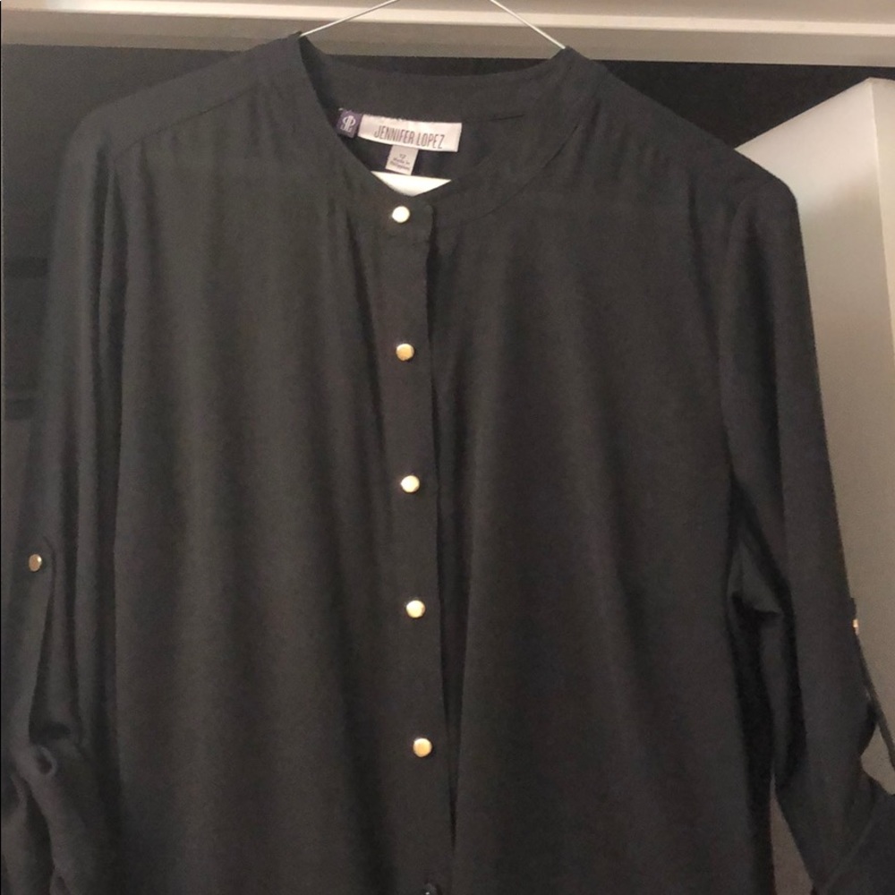 Black Romper with Gold buttons